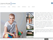 Tablet Screenshot of joannaklusak.com